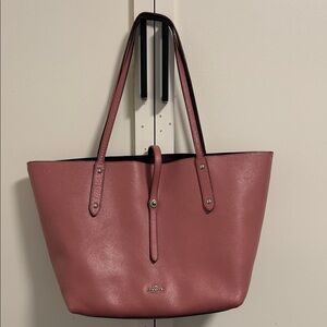 Coach Dusty Rose Leather Tote Glitter Rose Pink